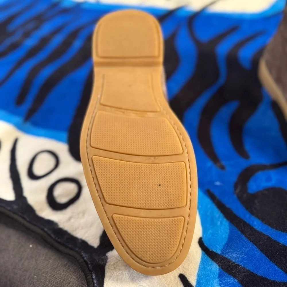 Santoni Brown Suede Chukka Slip-On Boots with Tan Soles